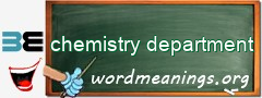 WordMeaning blackboard for chemistry department